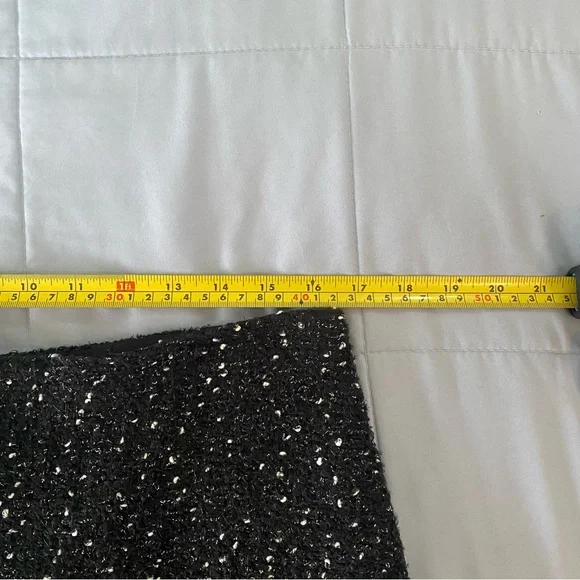 Express Black Sparkly Shimmer Mini Skirt - Picture 2 of 6